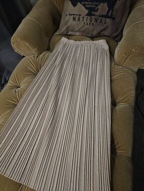 VTG Maxi Harold's Skirt Accordion Pleats High Waist Minimalist Sz. L